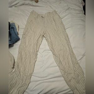 Striped Flowy Cream Pants #coastal